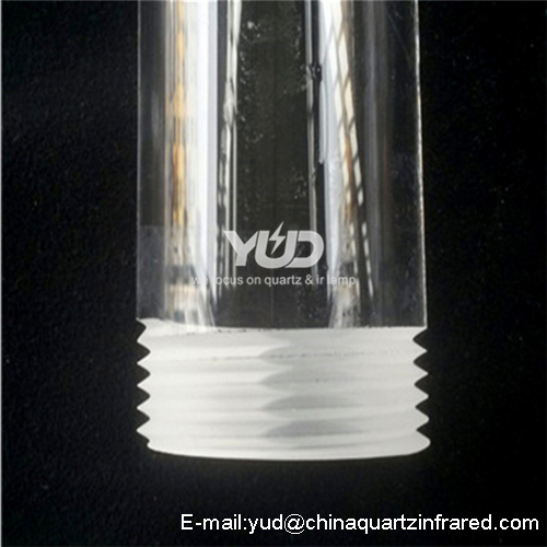 Custom threaded orifice quartz optics corrosion-resistant