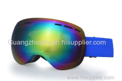 Full lens green coated high quality ski goggles with factory whole price