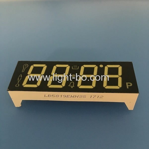 Customized Ultra Bluish white 4 digit 7 segment led display common cathode for oven