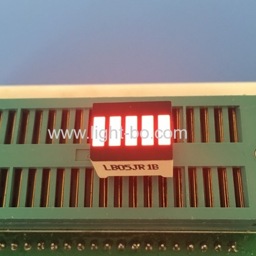 12.7x10.1mm Super Bright Green 5-Segment LED Light Bar