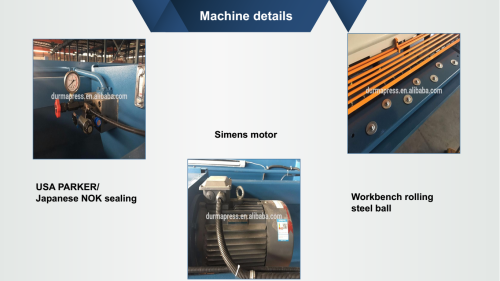 E21s controller QC12Y Series Stainless Steel Swing Beam cutting Machine