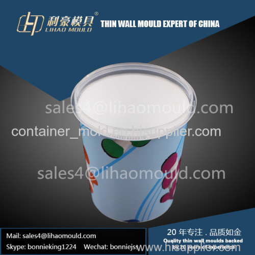 plastic injection round IML system container mould