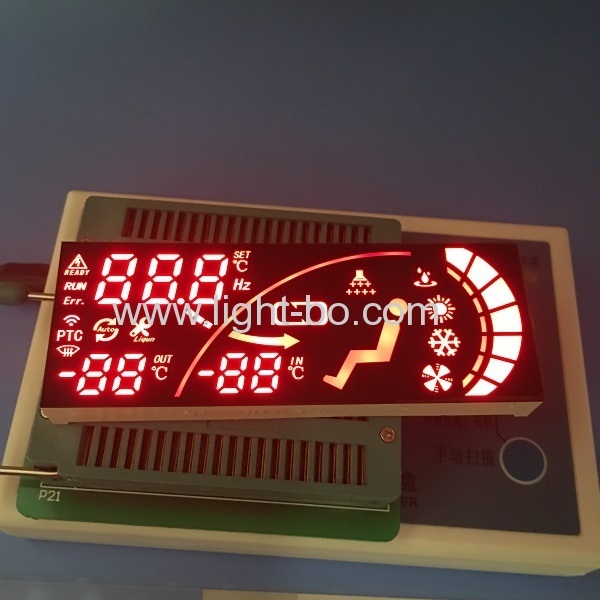 Custom design Super bright red 7 segment led display module for Automobile Instrument Panel