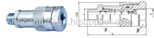 Ball Valve Type Hydraulic Torque Wrench Quick Disconnect Coupling With Teeth Lock