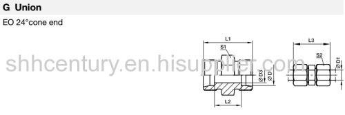 Hydraulic Adapter 24 Degree Straight Fitting Bite Type Tube Fitting Pipe Fitting