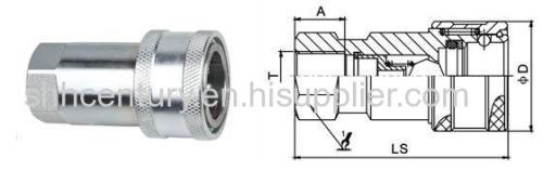 ISO5675 Carbon Steel Ball Valve Type Hydraulic Quick Release Coupler BSP G1/2