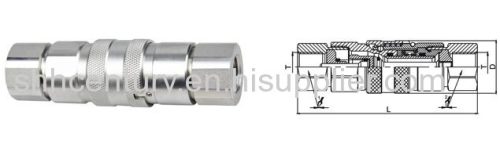 ISO16028 1/2 NPT Skid Steer Bobcat Flat Face Hydraulic Quick Connect Coupler Coupling Socket