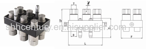 Holmbury MP Series Interchangeable Hydraulic Muliti-Coupling 4 Ports 1/2 3/8 Inch