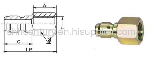 Brass Material American Type Straight Through Non-Valve Quick Connect Coupling