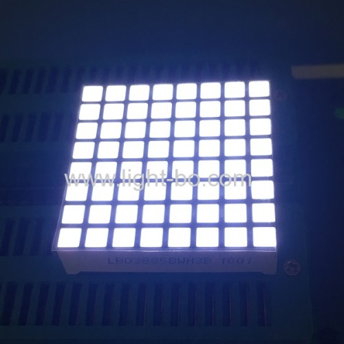 Ultra white 3mm 8*8 dot matrix led display row anode for moving signs