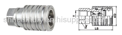 Metric Thread Carbon Steel Hydraulic Quick Connect Couplings For Tractor Pull-Push Type