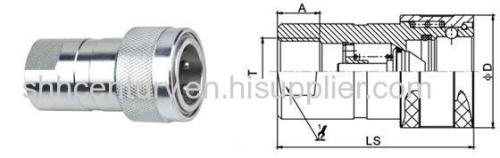 1/2 Zinc Plate ISO5675 Hydraulic Quick Connect Coupler PIN Valve