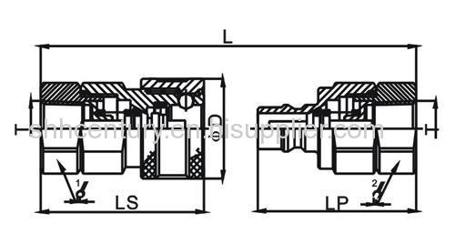 ISO5676 Hydraulic Quick Release Coupling G1/2 Quick Coupler Fast Connector