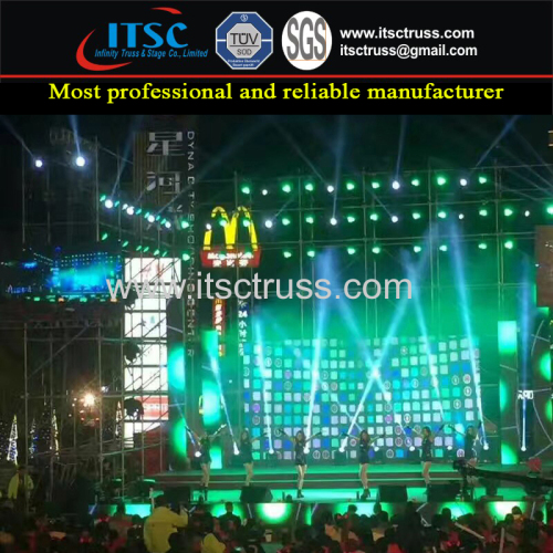 20x10m Ringlock Scaffolding Backdrop System for Stage Lighting