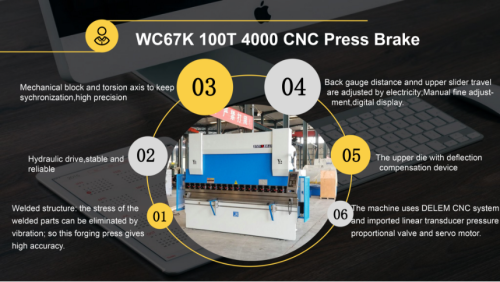 WC67K 100T 4000 metal sheet bending machine