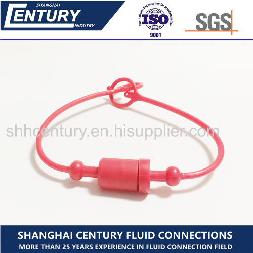 Hydraulic Quick Coupling Rubber Plastic Red Dust Cap