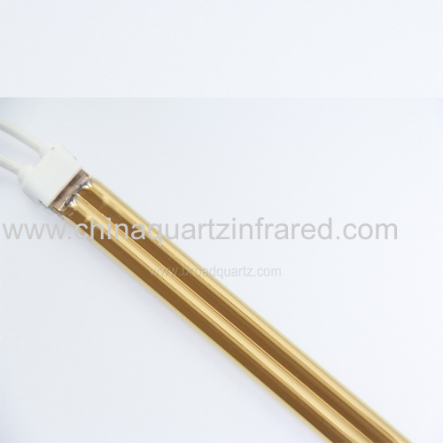 Medium Wave Gold twin tube Quartz Tube Infrared Emitters for Textile Lamination