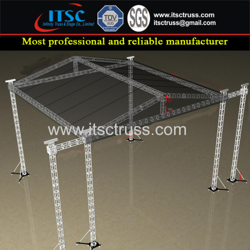 12x12x9M Pyramid Roofing Trussing 6 Towers with Soundwings