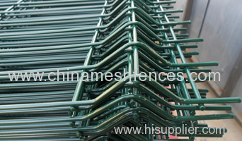 3D folded RAL6005 PVC coated wire mesh fence/50*200mm welded wire mesh fence