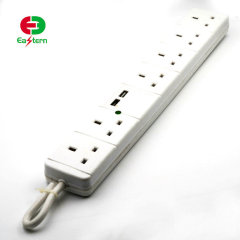 ETL Lisetd 6 outlet Surge protector with 2 USB power strip