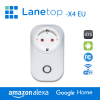 LaneTop EU Standard Smart Plug Wi-Fi Control No Hub Required Compatible with Alexa and Google X4