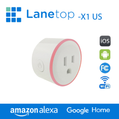 Mini Wi-Fi Smart Socket Outlet US Plug Turn ON/OFF Electronics from Anywhere With RGB Lighting X1 US