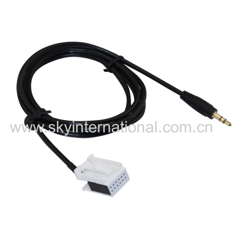 CD Change Cable For Mercedes Benz 12Pin 3.5mm Audio Cable