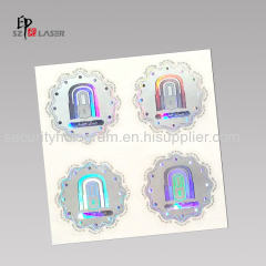 Shiny Self adhesive anti fake custom 3d hologram sticker