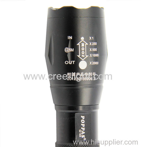 G700 Xm-L T6 LED Tactical Zoomable Flashlight