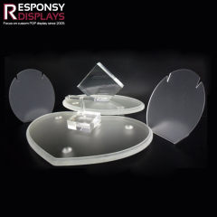 Attractive Multiple Shape Countertop Semitransparent Acrylic Jewelry Display