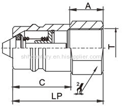 Carbon Steel Zinc Plated Chinese Commonly used in China KZE Hydraulic Quick Coupling