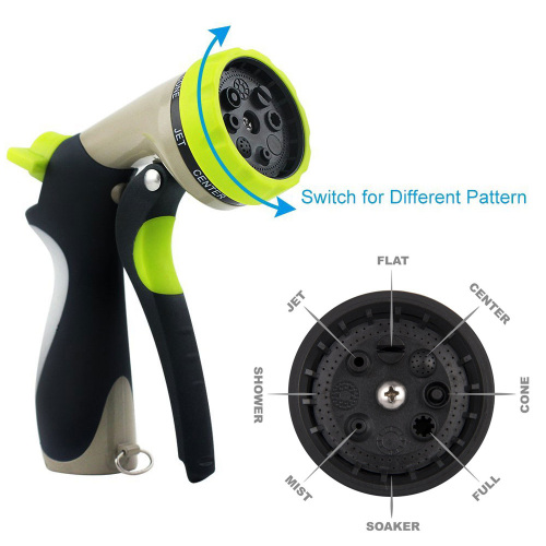 Heavy Duty Metal 8-Pattern Garden Water Spray Gun