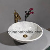 Guangxi White Bathroom Basin Carrara White Marble Sinks