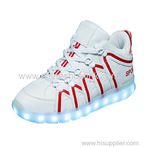 Best mid-cut skateboard shoes with LED lights sportswear sneaker manufactor