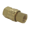 Brass Material American Type Straight Through Non-Valve Quick Connect Coupling