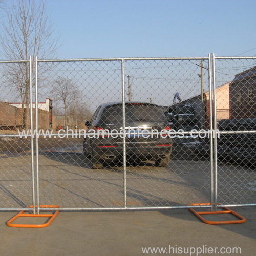 Wire temporary construction chain link fence