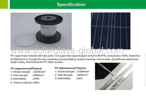 Solar cell soldering ribbon for solar panel