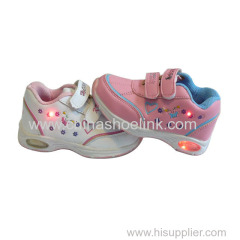 China sport casual shoes supplier kids sneakers with LED lights