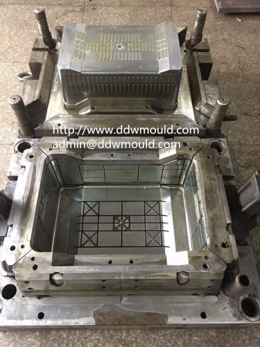 DDW Plastic Turnover Box Mold Injection Crate Mold to Spain