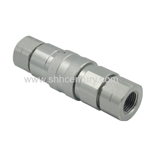 Carbon Steel Flat Face Hydraulic Quick Coupling NPT 1/2'' Quick Coupler Set