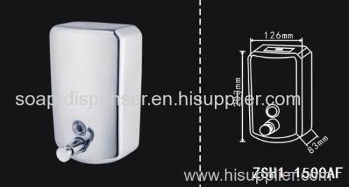 Stainless steel liquid soap dispenser