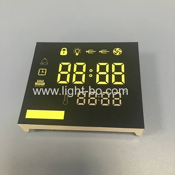 Custom design ultra red & ultra white 8 digit 7 segment led display for multifunction oven timer control