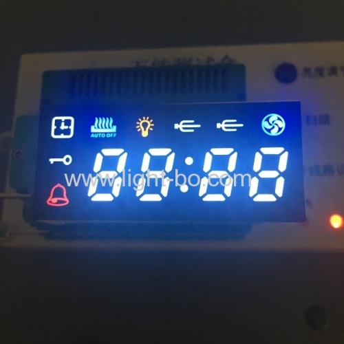 Custom design ultra red & ultra white 8 digit 7 segment led display for multifunction oven timer control