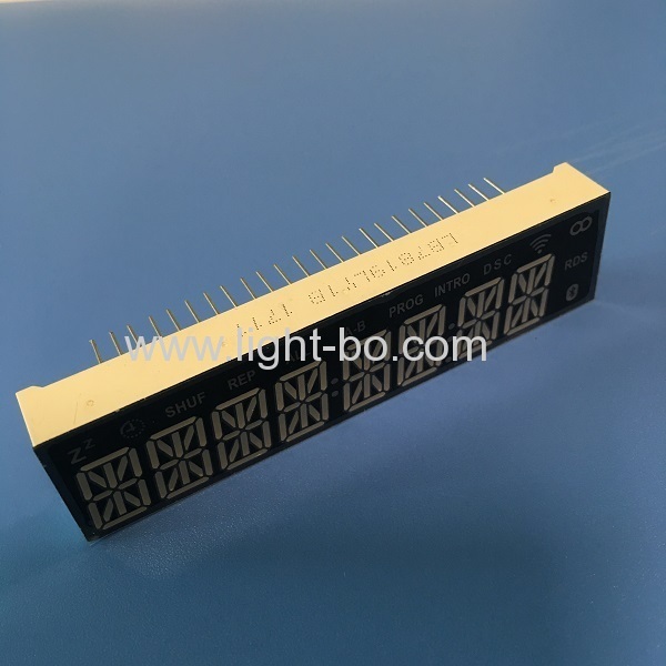 Custom design super yellow 8 digit 14 segment led display common cathode for sound