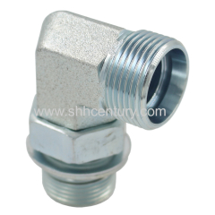 WEE Adjustable Locknut Elbow Bsp To Metric Hydraulic Fitting