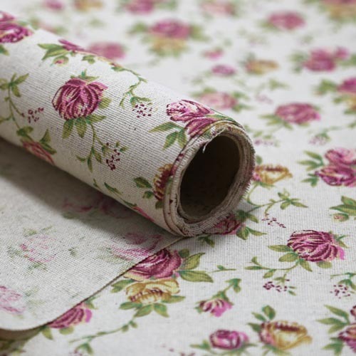 Ramie Cotton Roll Flowers Pattern