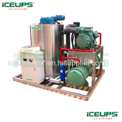 Industrial ice making machine for chemical cooling