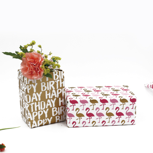glossy gift paper flower wrapping