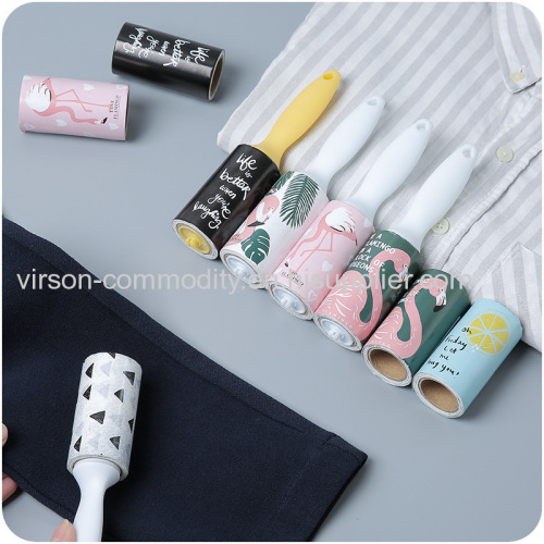 Adhesive pick up printed sheet  lint roller sticky lint brush