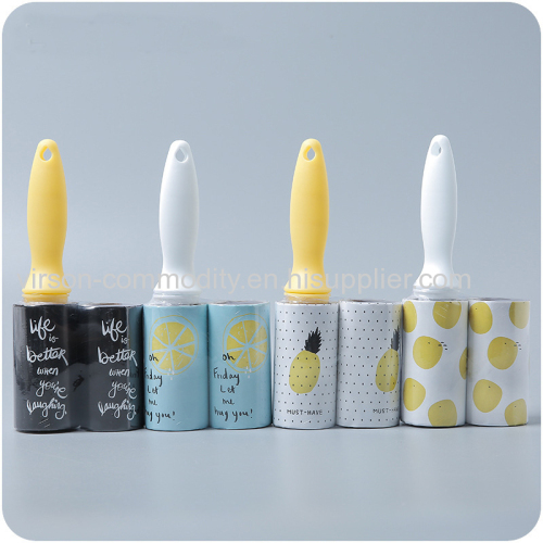 Adhesive pick up printed sheet  lint roller sticky lint brush